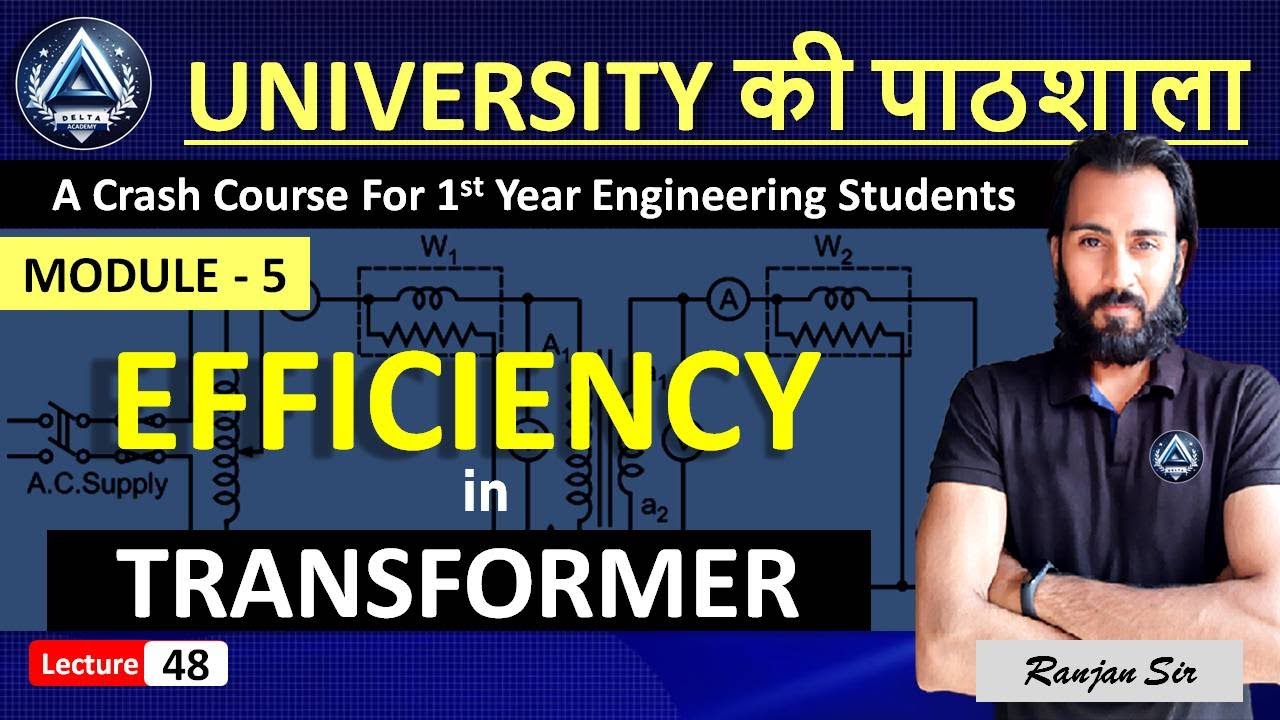 48. EFFICIENCY of TRANSFORMER | Module 5 | UNIVERSITY KI PATHSHALA | DELTA ACADEMY