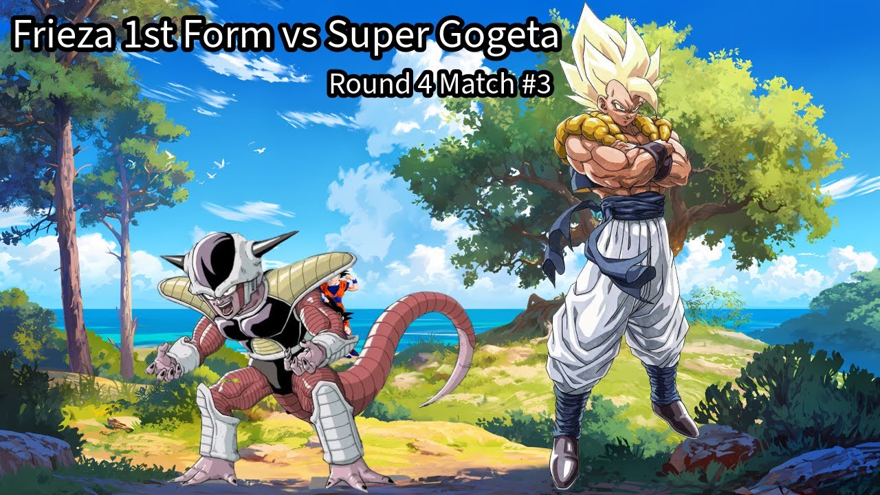 Round 4 Match #3: Frieza 1st Form vs Super Gogeta (Dragon Ball Raging Blast 2 Ultimate Tournament)