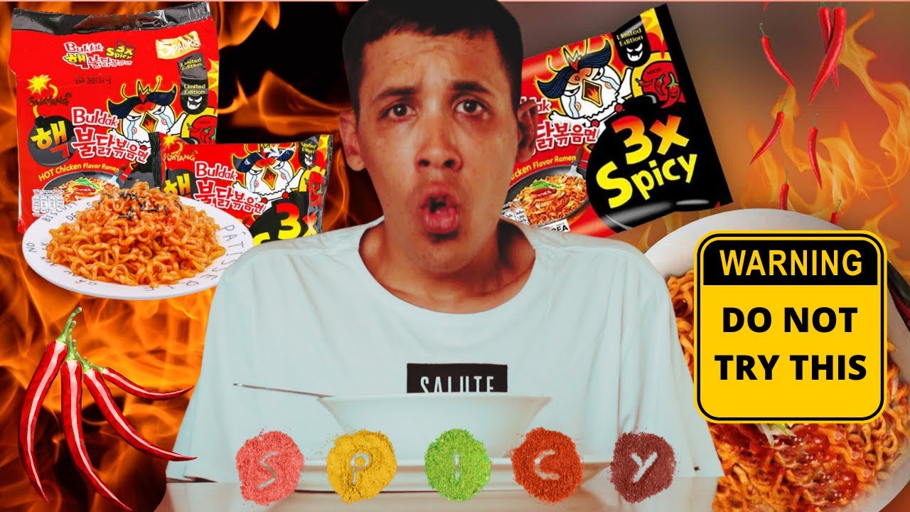 EATING 3 TIMES SPICY KOREAN NOODLES (AND THIS HAPPEND...)