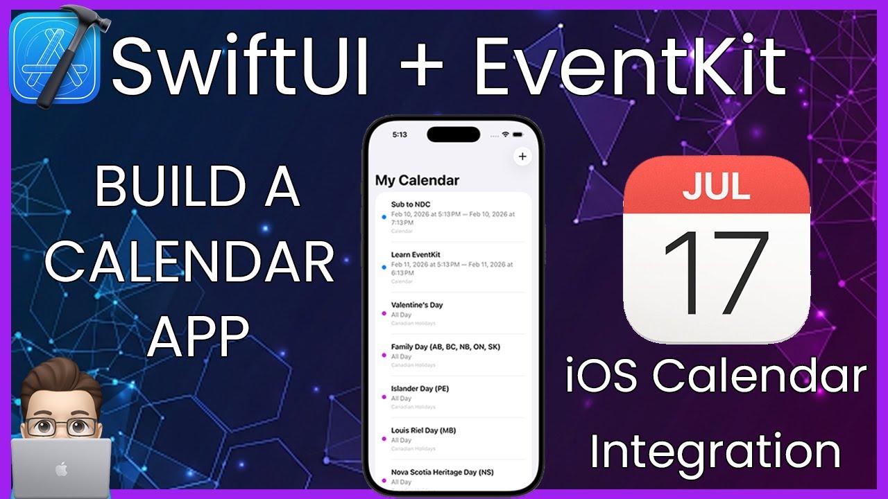 Интеграция календаря SwiftUI — добавление, чтение и удаление событий с помощью EventKit (руководс...