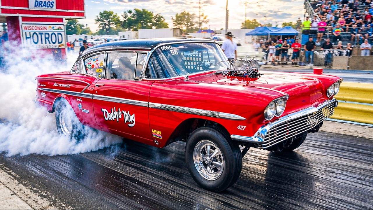 Vintage Drag Racing Cars Tearing Up the 1/4 Mile Drag Strip