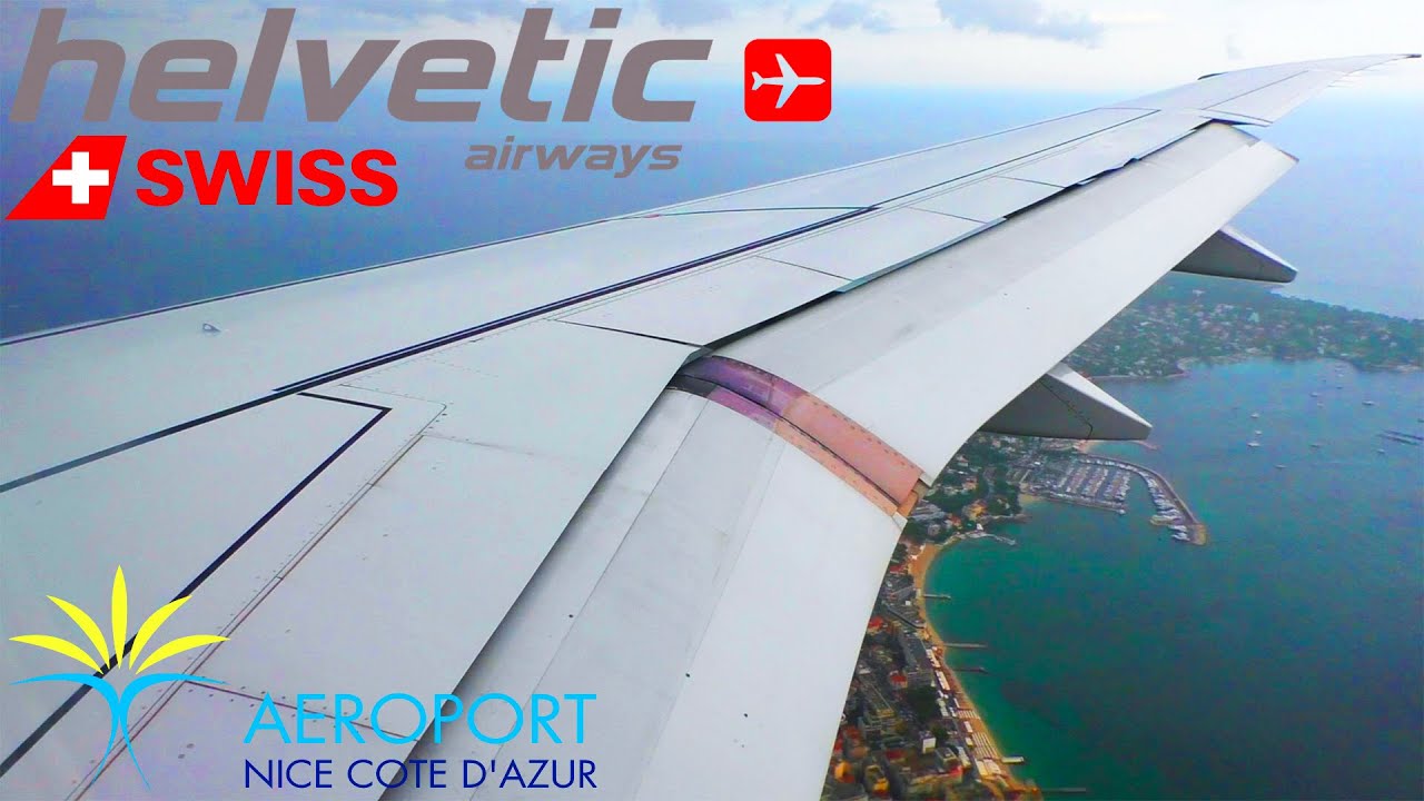 Helvetic Airways (Swiss) Embraer E190-E2 Landing in Nice (NCE) - [Atterrissage à Nice-Côte d'Azur]