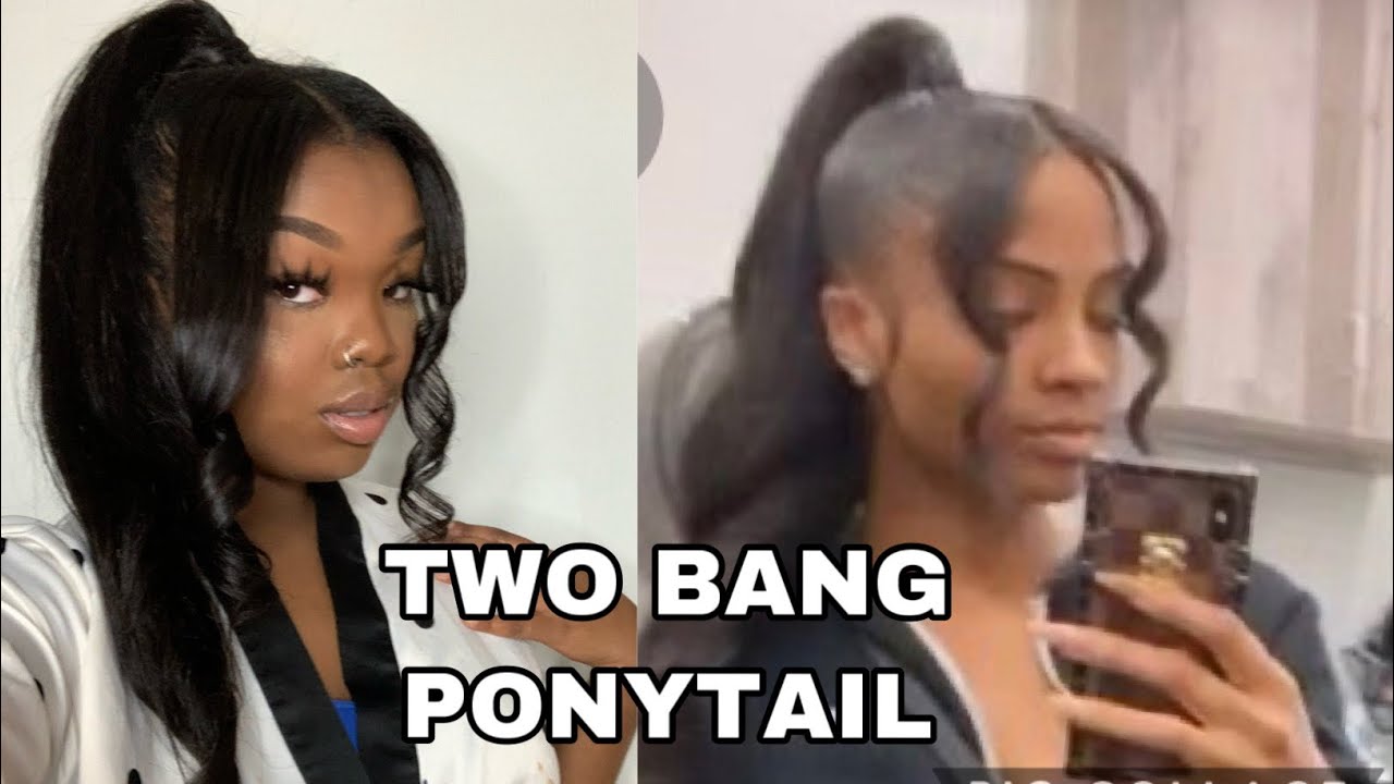 EASY TWO BANG WITH PONYTAIL TUTORIAL [ STEP BY STEP ]
