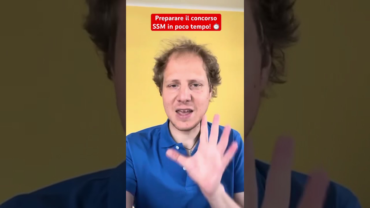Preparare il concorso SSM in poco tempo! ❤️⏱️