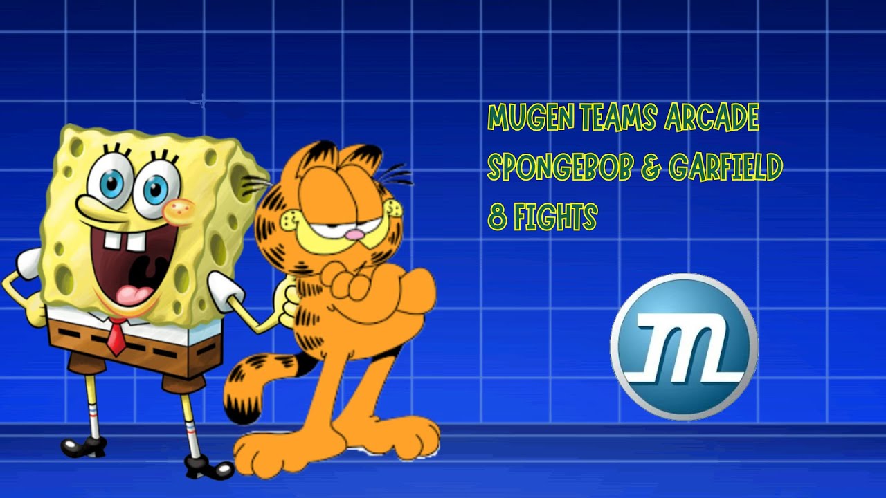 MUGEN - Spongebob & Garfield Teams Arcade Run (8 Fights)