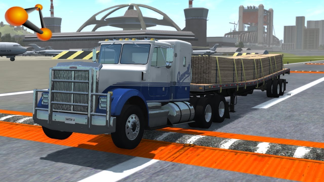 BeamNG.drive - Road with Speed Bumps