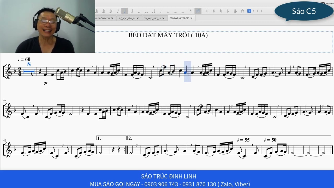 TỰ HỌC SÁO 10A   BÈO DẠT MÂY TRÔI