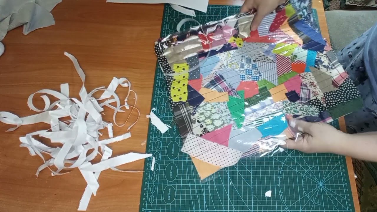DIY 😍 ЖИДКОЕ СТЕКЛО  И ИЗ ХЛАМА И ОБРЕЗКОВ  ШОППЕР  🩵 УТИЛИЗАЦИЯ ЛОСКУТОВ  #diy #recycling #sewing