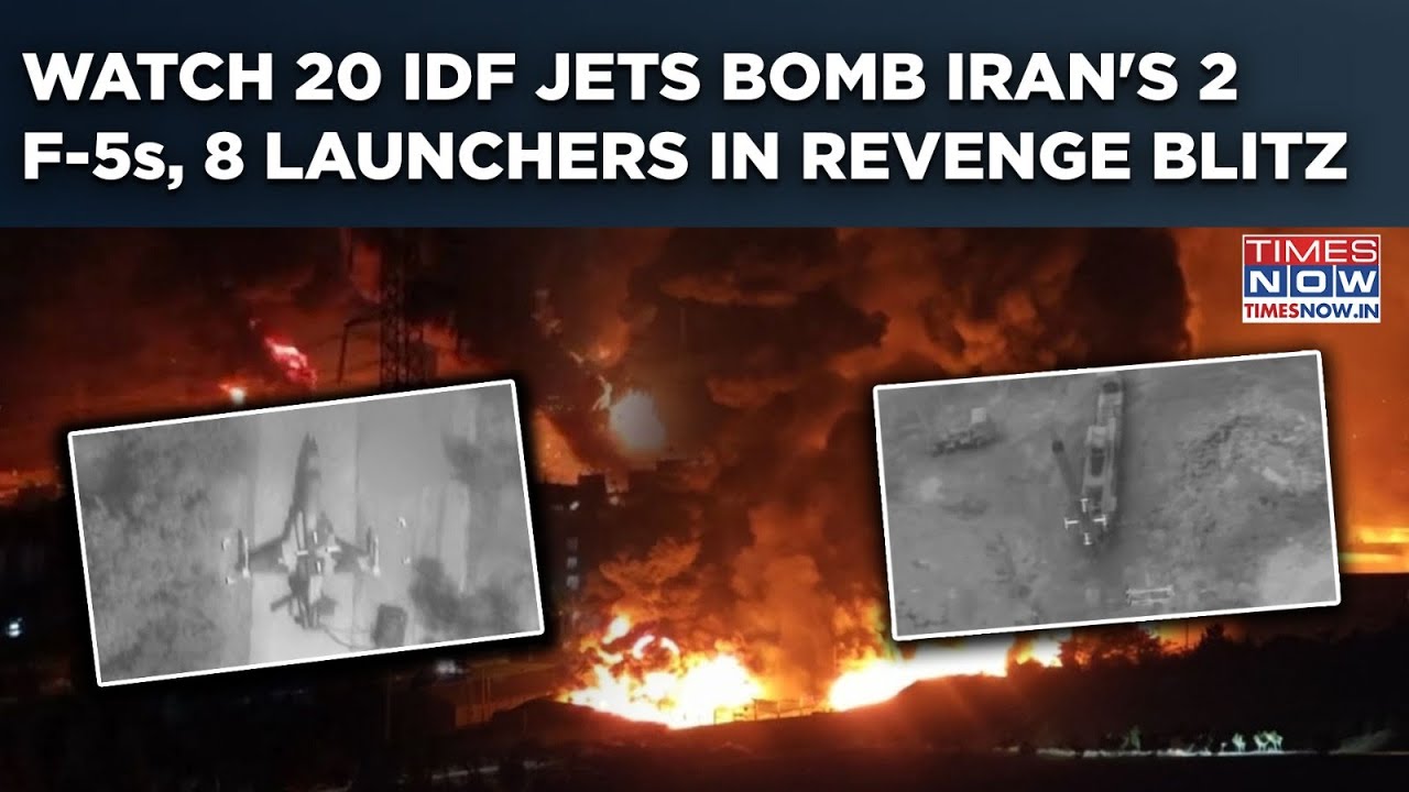 Watch 20 IDF Jets Bomb Iran's 2 F-5s, 8 Launchers After 30+ Missile Barrage At Israel| Revenge Blitz