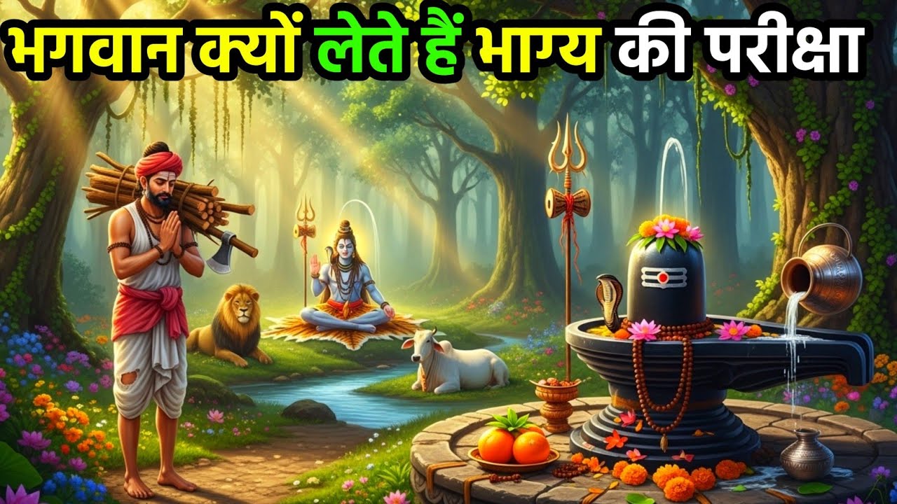 भगवान क्यों लेते हैं भाग्य की परीक्षा एक लकड़हारे की कहानी Dharmik Kahani | Shiv motivation story