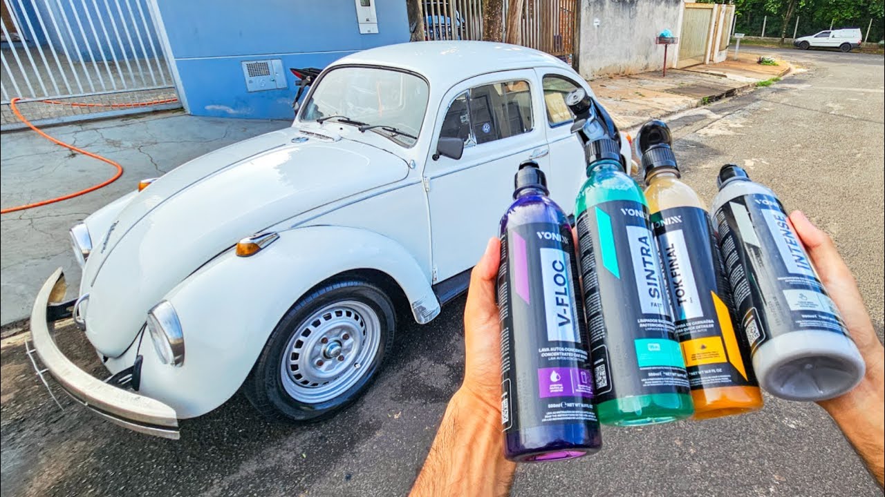 Lavando meu fusca pela primeira vez sendo um completo leigo