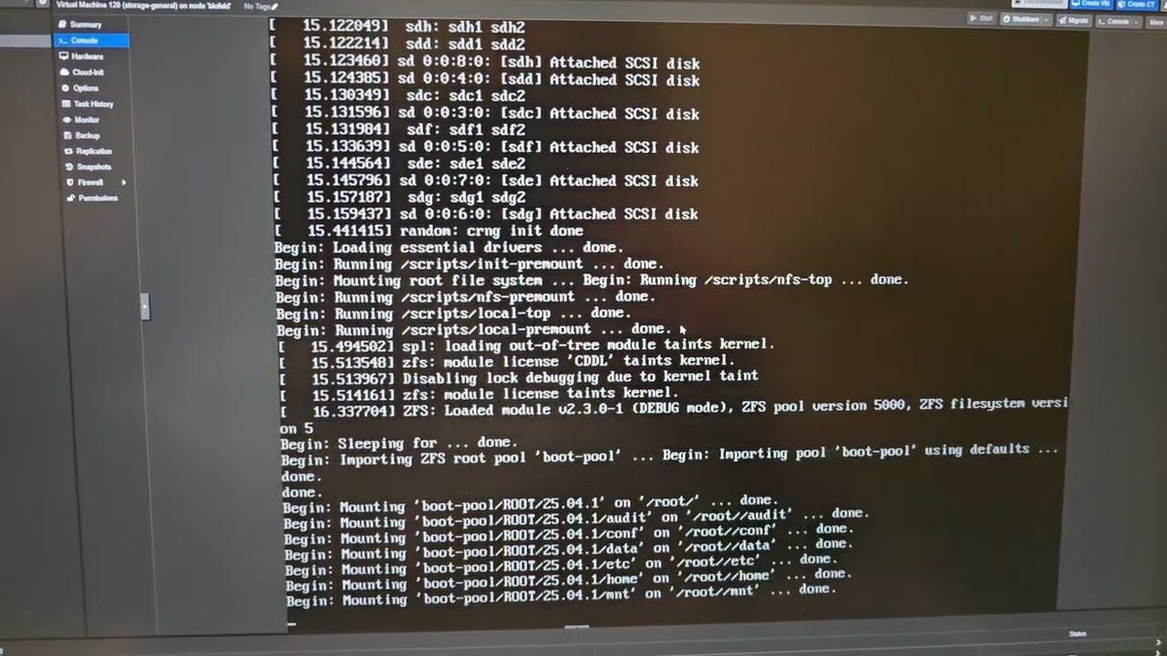 TrueNas Scale 25.04 boot loop issue with 6x Toshiba and 2x WD drives on LSI 9300/9500