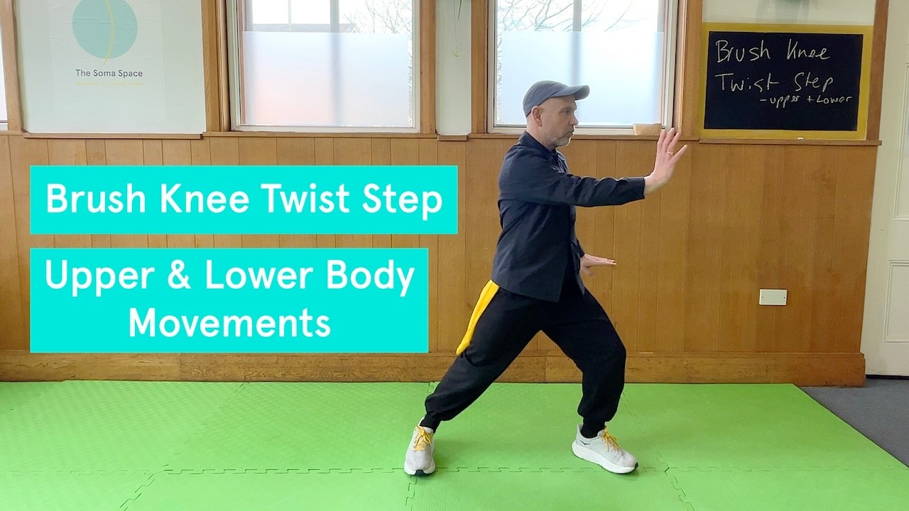 Brush Knee Twist Step upper and lower-body movements