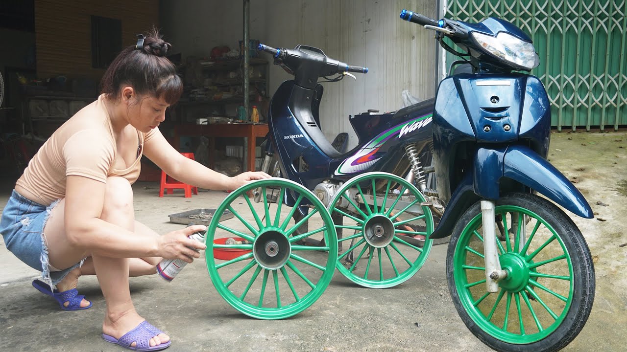 Genius Girl: reviving a 110cc Honda motorbike that was soaked in water for a long time, part 2