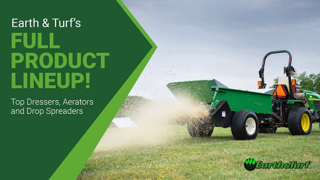 Earth & Turf Product's Full Lineup Of Topdressers And Compost Spreaders In Action!