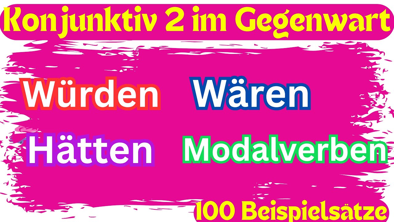 Deutsch B1 bis B2 ( Konjunktiv II im Gegenwart ).