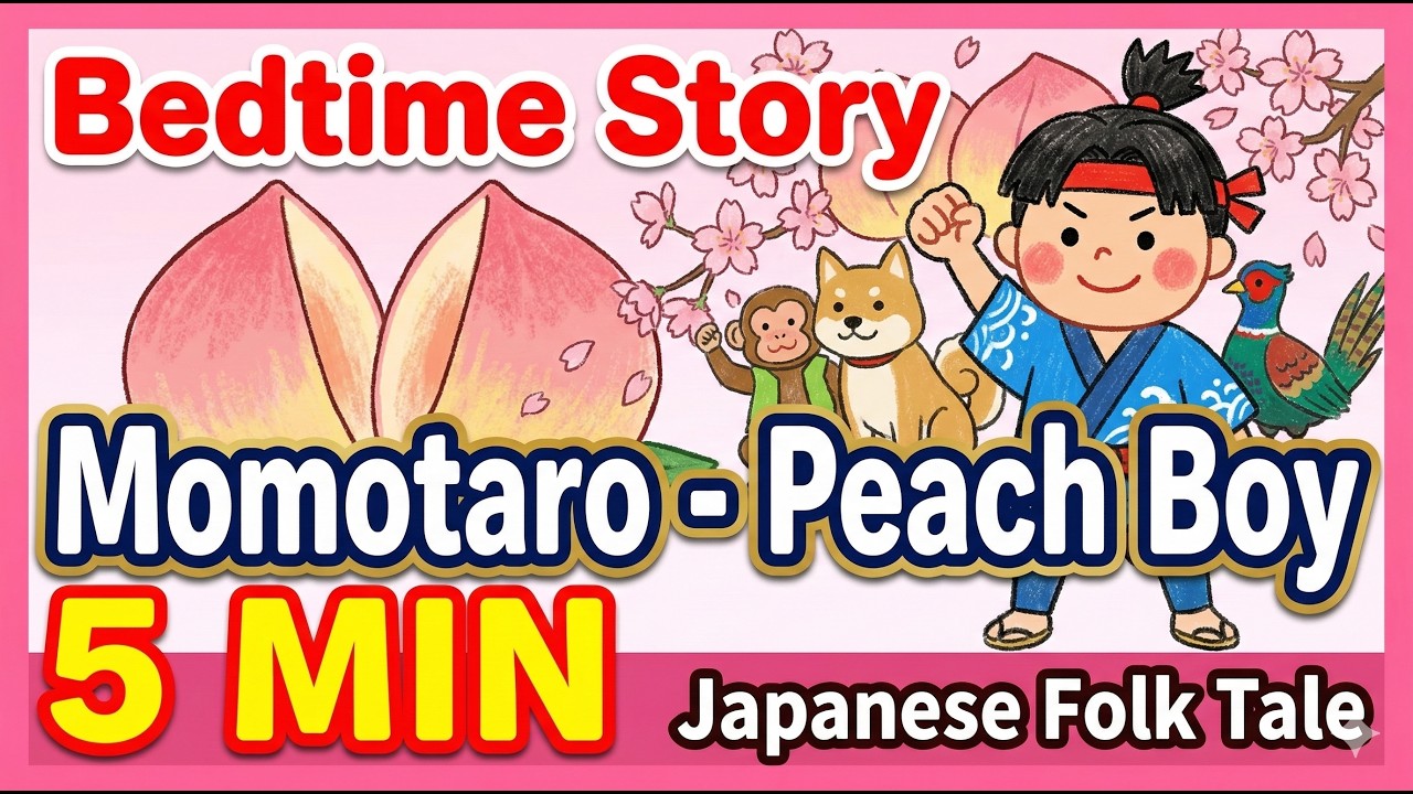 Momotaro and the Island of Ogres | 5-Minute Bedtime Story | Learn English Through Stories