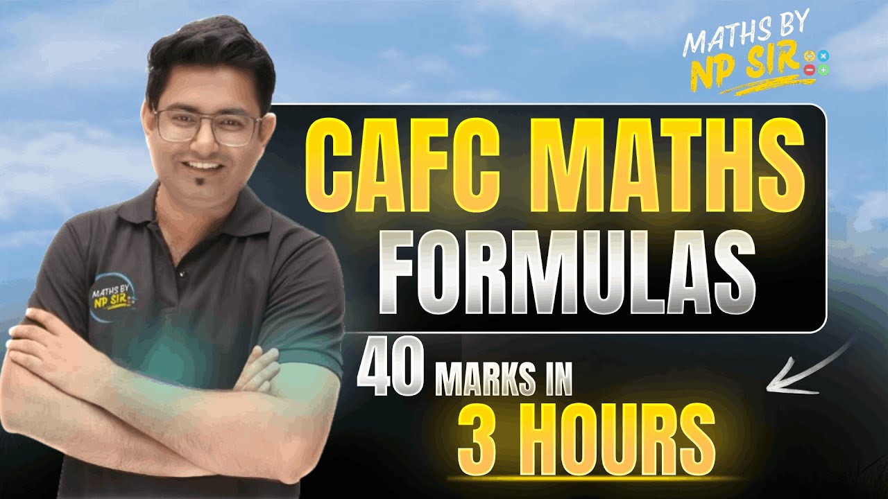 CA Foundation Maths Formula Marathon LIVE 🔥 | Jan 2026 | One Video = 40 Marks 💯