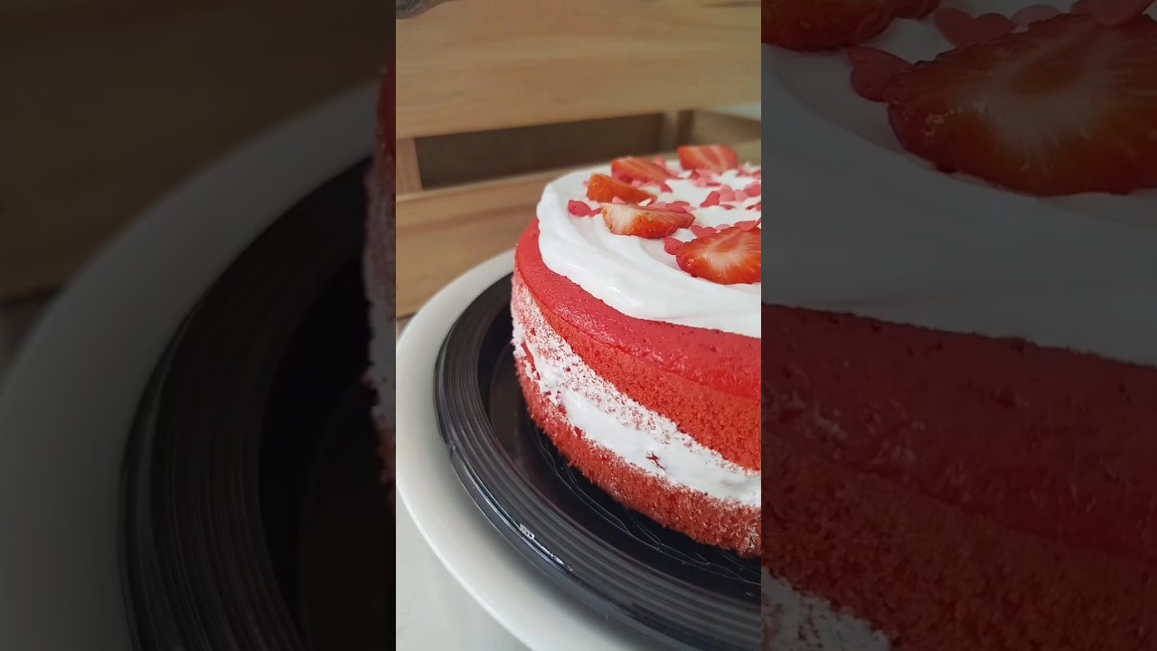 Morango & marshmallow bolo vegano 