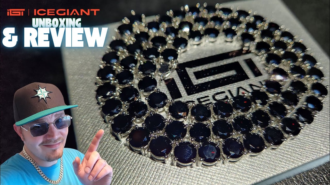 6.5mm Black Moissanite Tennis Chain Unboxing from IceGiant Jewelry!