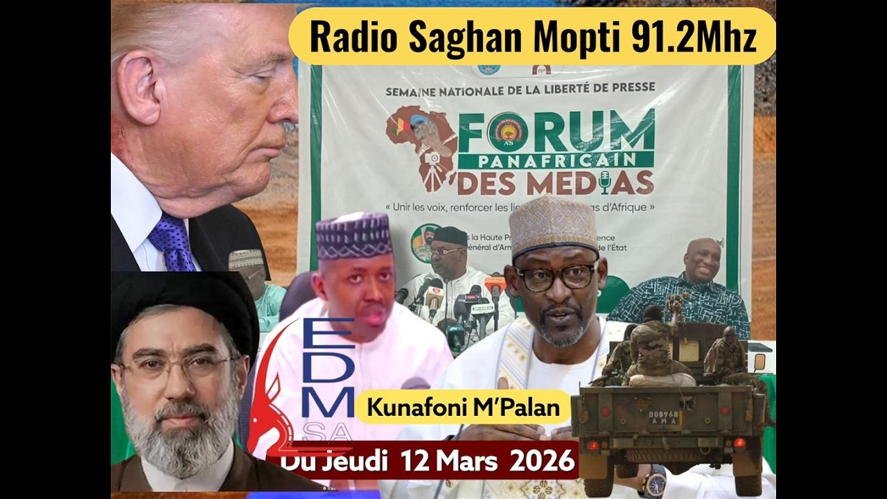 RADIO SAGHAN MOPTI Kunafoni Mpalan du 12 MARS 2026 Moussa Bengaly et PAPA KANDA KELLY
