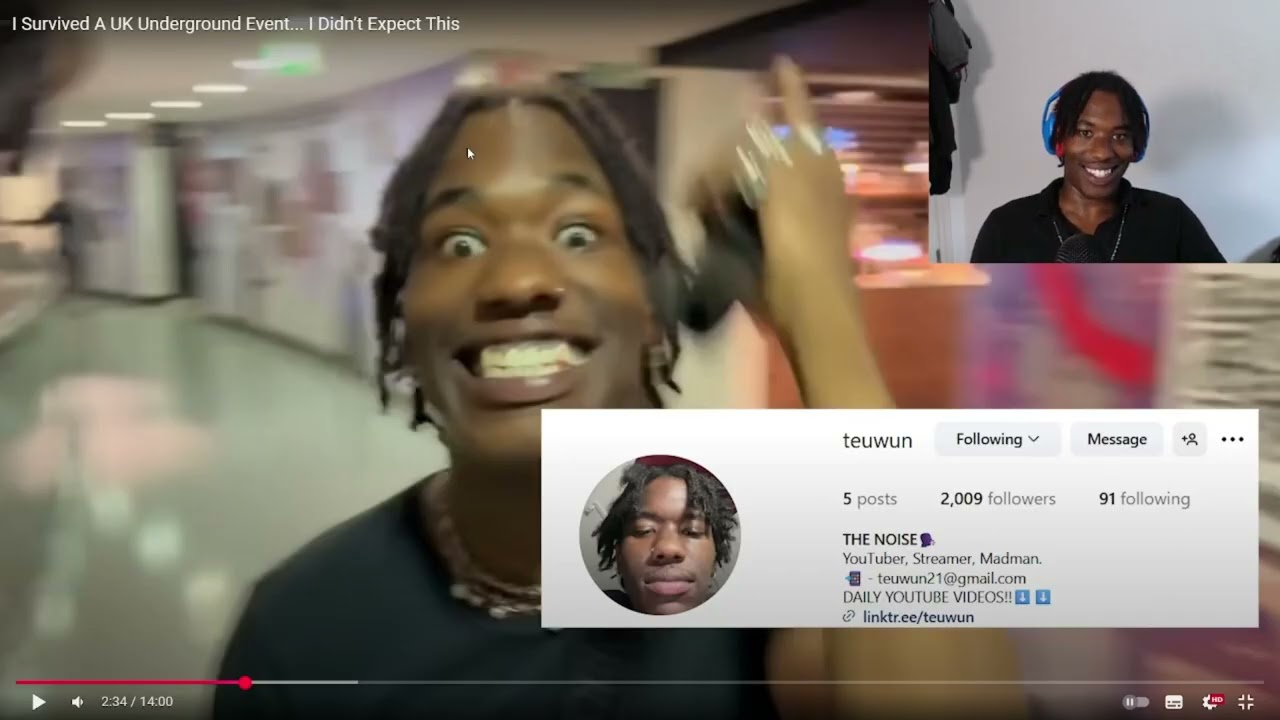 Reacting To Tankz - I Survived A UK Underground Event… *I Lost Him As It Got CRAZY🤣🤣🤣*