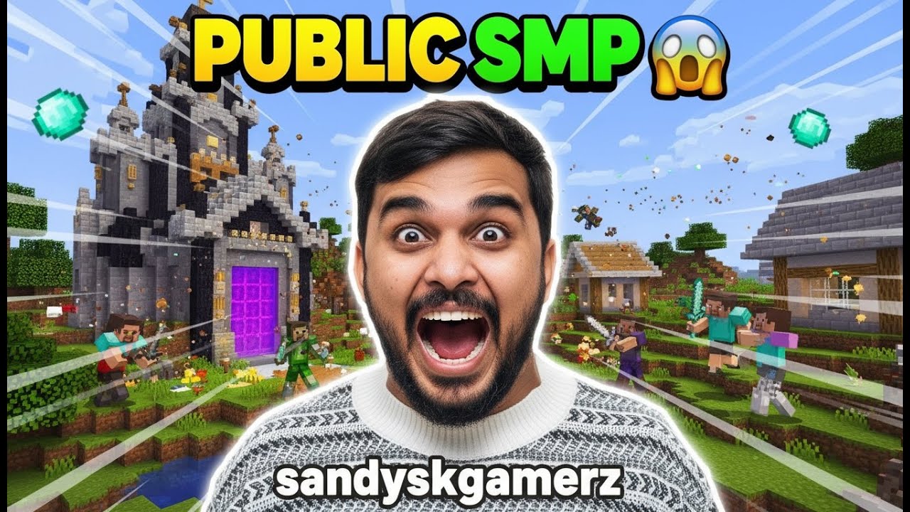 🔴 JOIN MY MINECRAFT PUBLIC SMP 🔴 LIVE | Survival Madness 😈| sandyskgamerz 