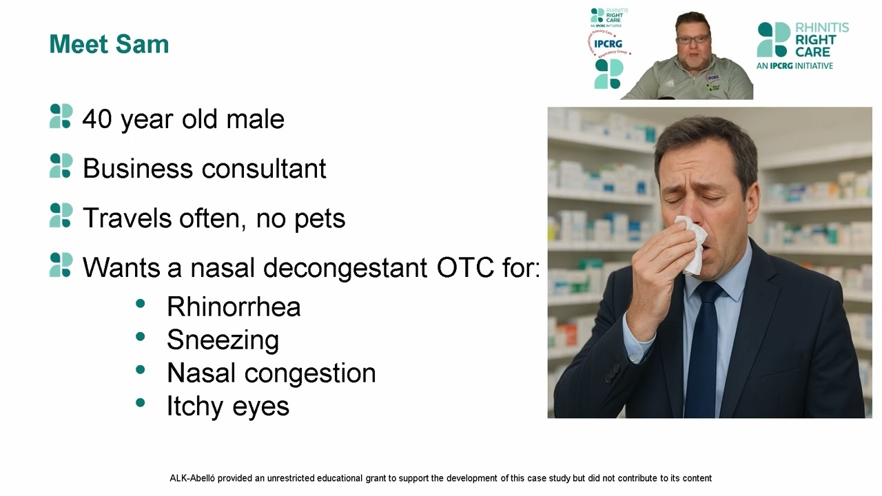 Rhinitis Case study - Supporting adult seasonal allergic rhinitis in community pharmacy