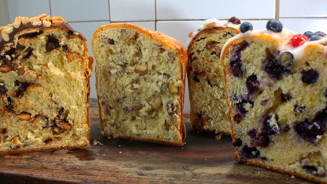 Pan Dulce humedo y esponjoso paso a paso, una masa, cuatro gustos