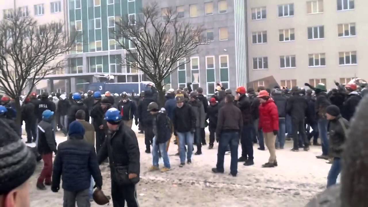 Protest górników pod spółką 9.02.2015