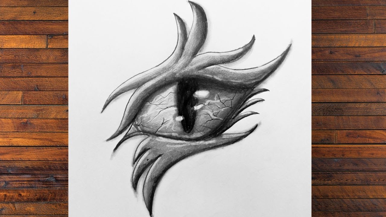 Beginner friendly pencil drawing tutorial || dragon eye drawing || pencil sketch