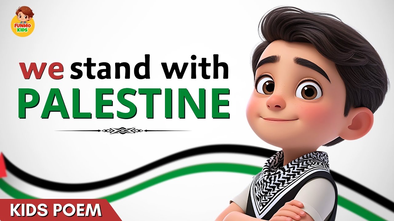 We Stand with Palestine | Kids Poem | Kids Prayer for Peace | Free Palestine | Kids Animated Poem