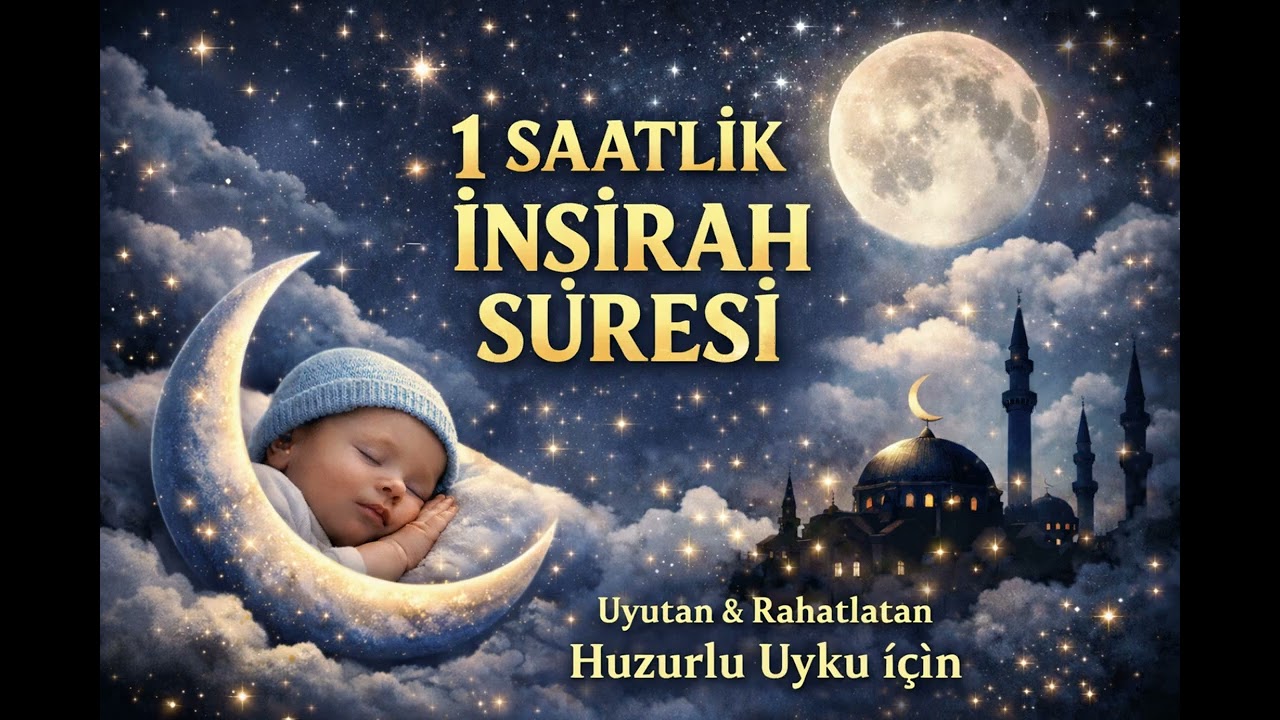 İnşirah Suresi 1 Saat | Ağlayan ve Uyumayan Bebekler İçin Sakinleştirici Okunuş🤲