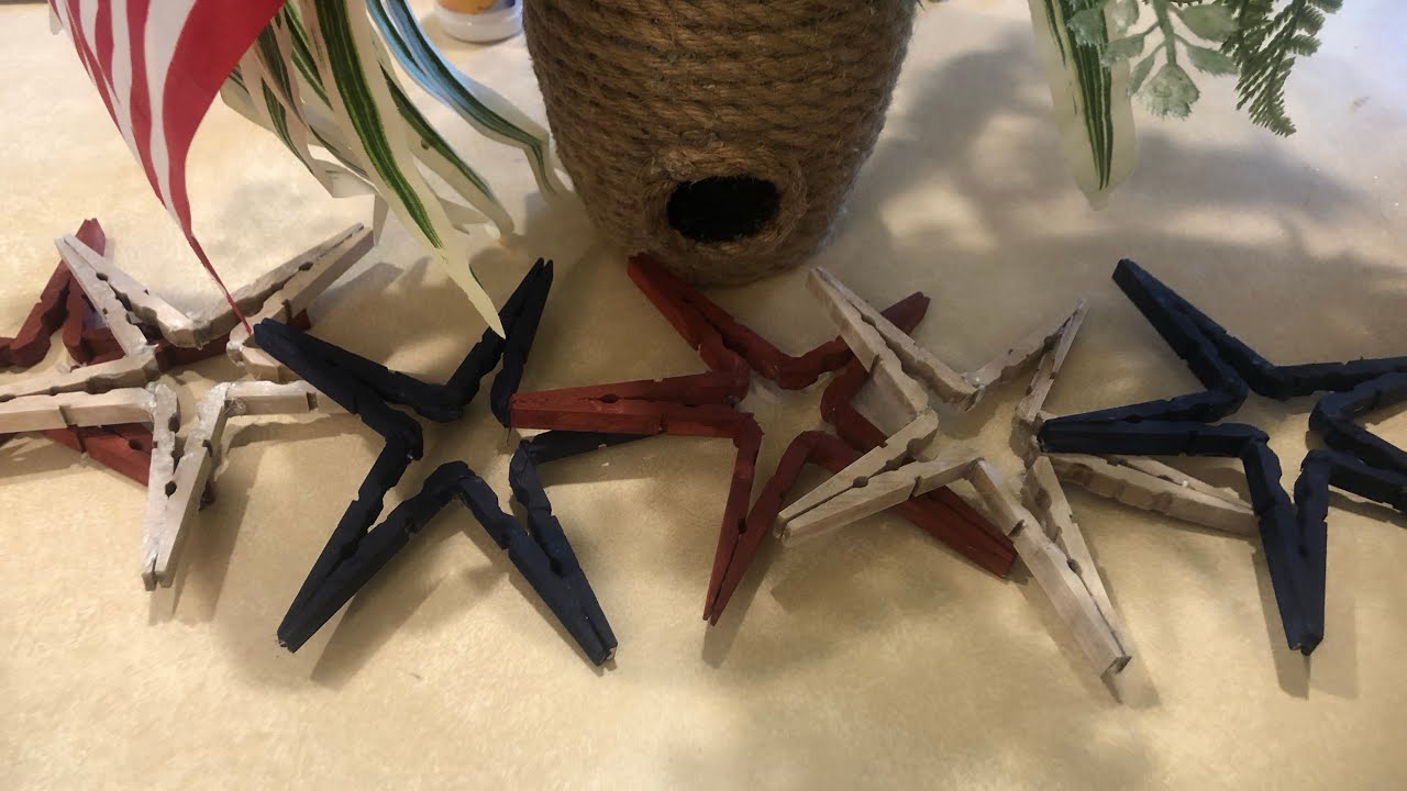 Patriotic Clothespin Stars
