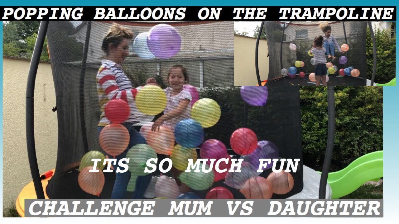 EXTREME BALLOON POPPING ON THE TRAMPOLINE CHALLENGE