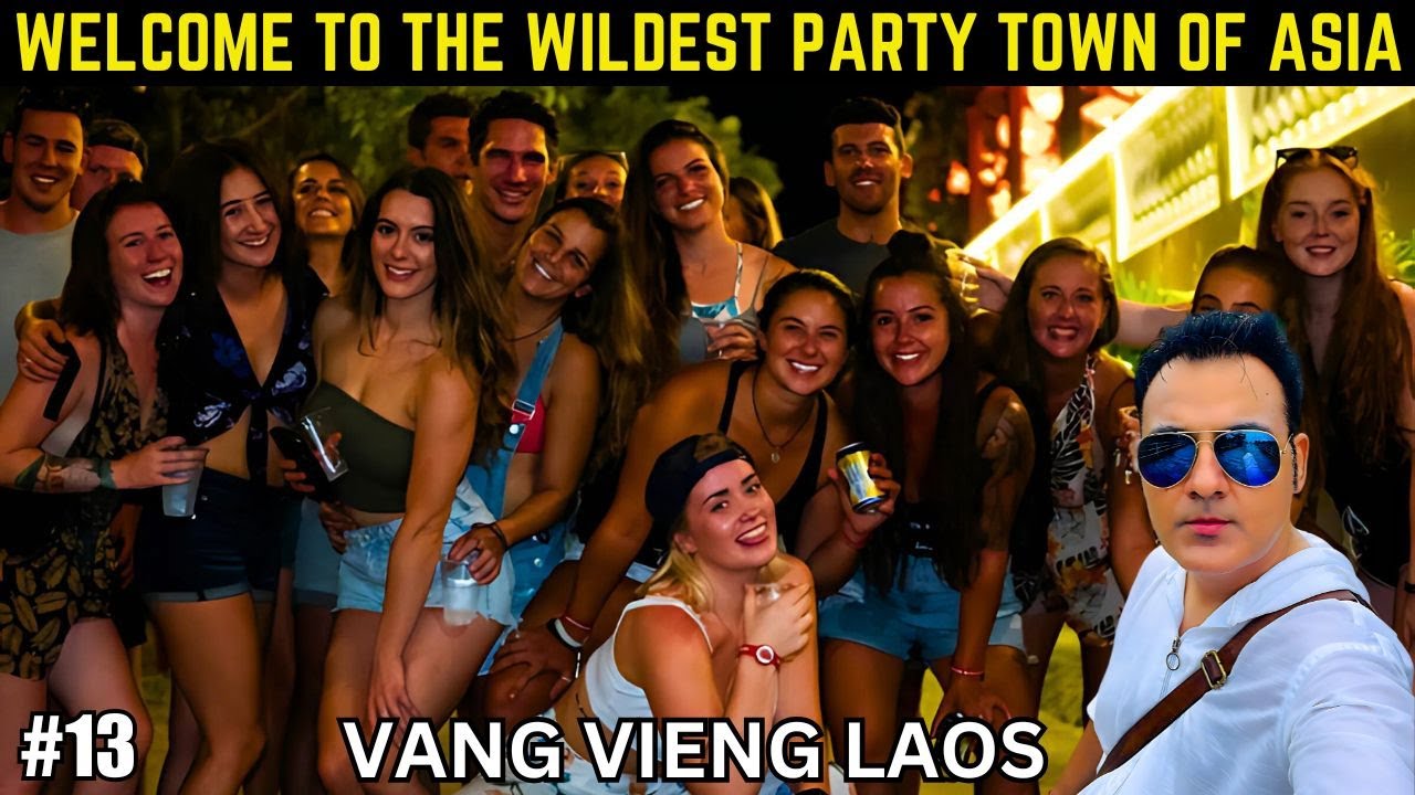Travelling to the biggest party town of South East Asia | Mad Monkey Hostel Vang Vieng | Loas Vlog