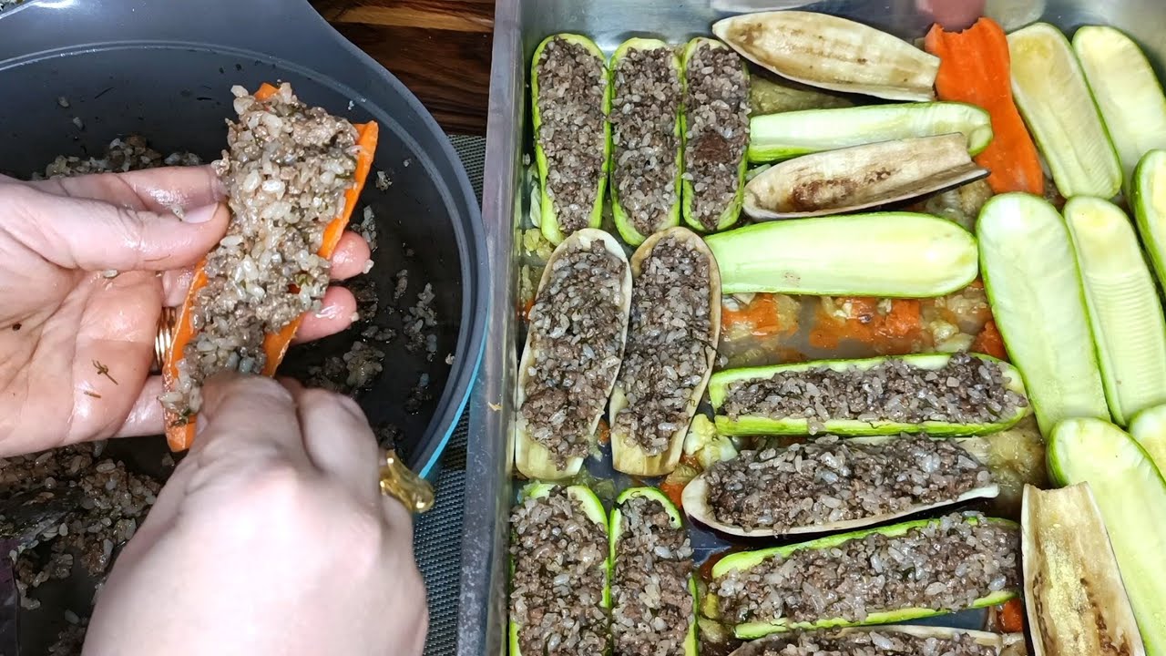 اللى مراته مفرمفشه يرجع من العشا🔥 اتاكلت فدقايق جزر كوسه باذنجان بشاميل مكون ضاعفت الحشوه طعم حكايه