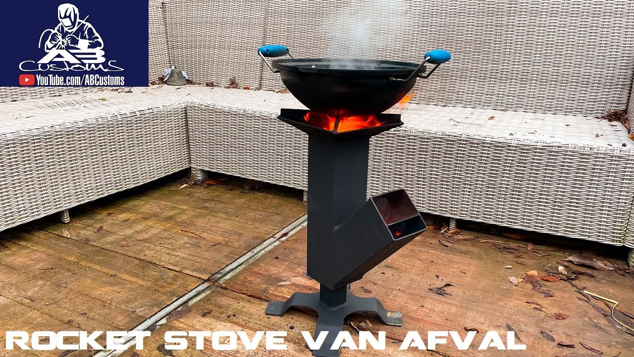 ROCKET STOVE maken van rest materialen🔥