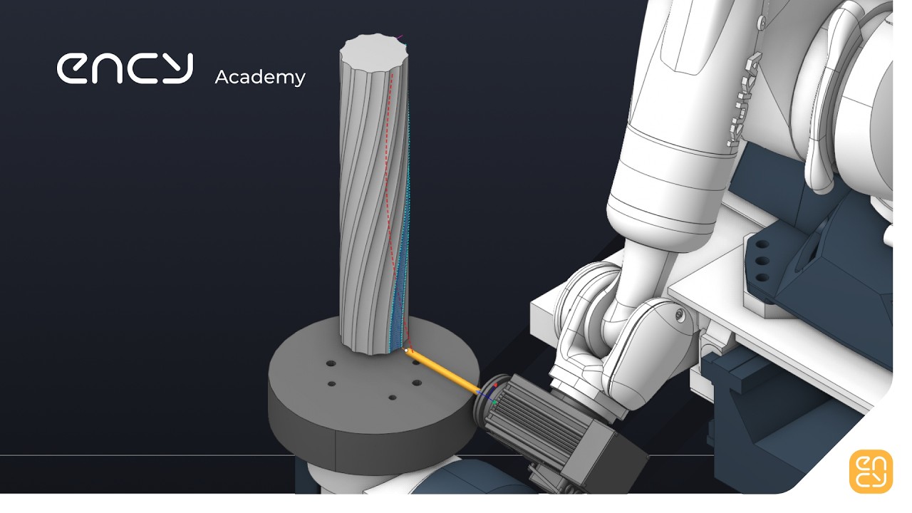 ENCY Academy | 4D Rotary Machining with Robots |1. Roughing and Explanation of 4D Functions