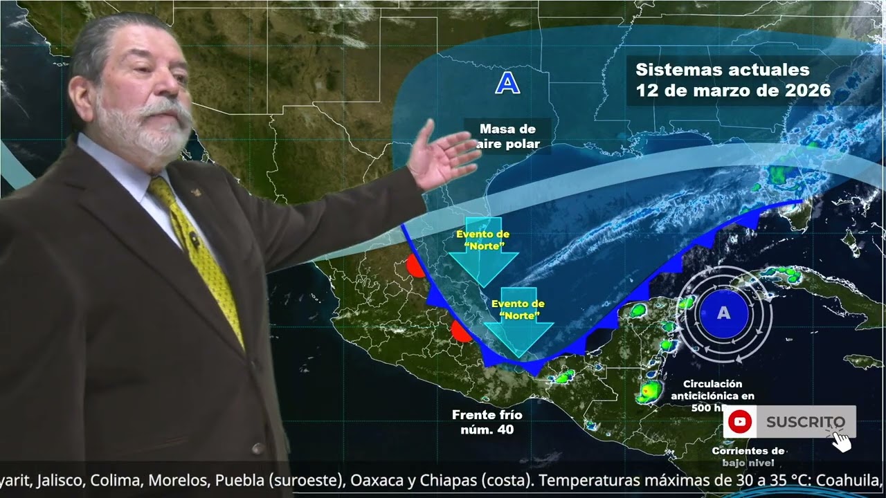 12 de marzo de 2026 Pronóstico del tiempo. Vespertino.