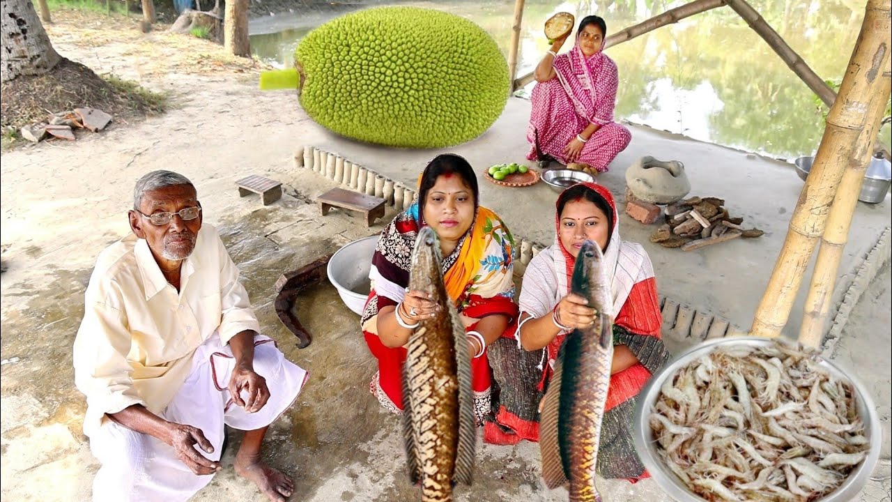 একটু গরম পড়তেই রান্না করলাম কুচোচিংড়ি দিয়ে এঁচোড় সাথে জোড়া শোলমাছের তেলঝাল||fish curry recipe