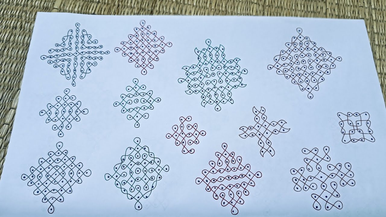 Simple sikku kolam/easy Kambi kolam/melikala muggulu/daily kolam/easy muggulu/neli muggulu/kolam 