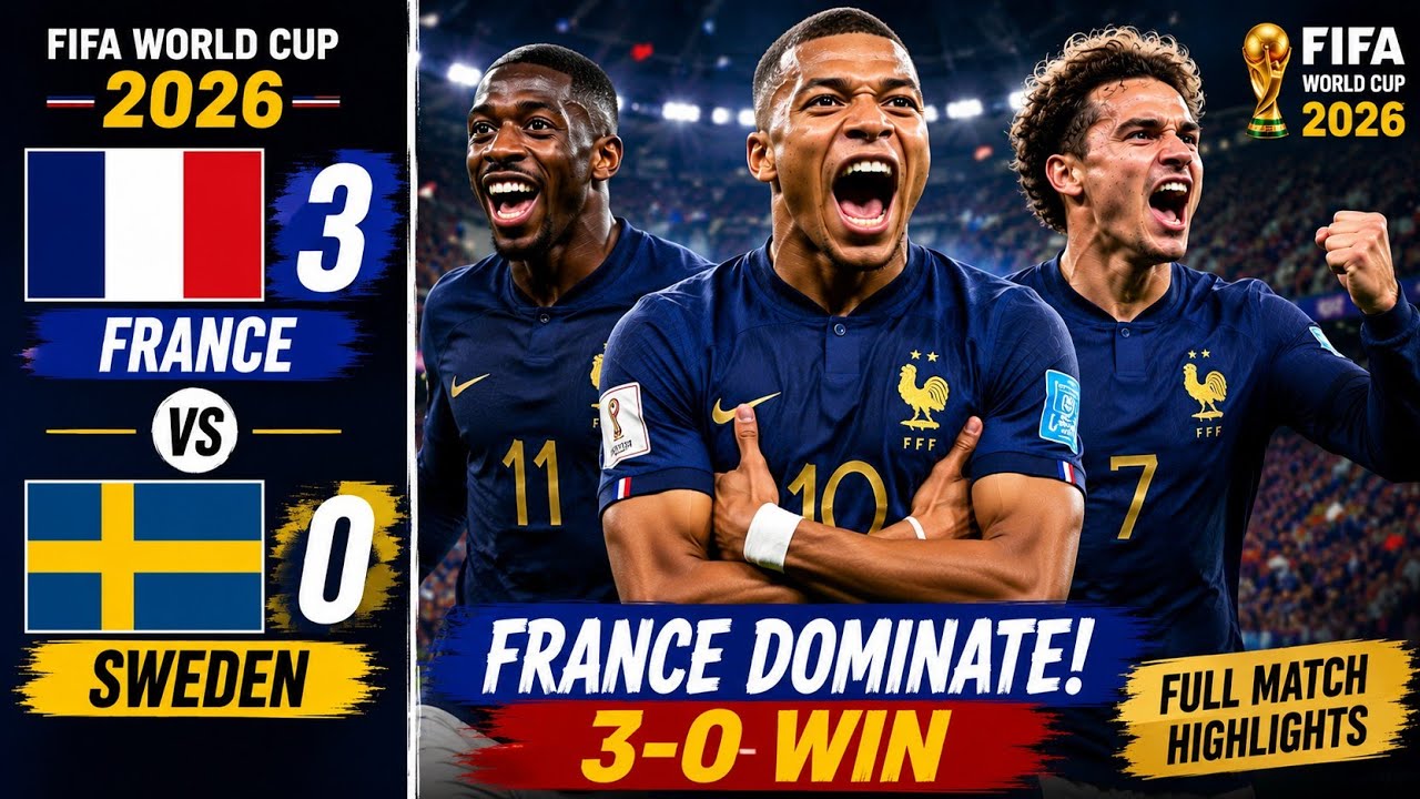 France vs Sweden 3-0 Highlights | France Dominate Sweden | FIFA World Cup 2026