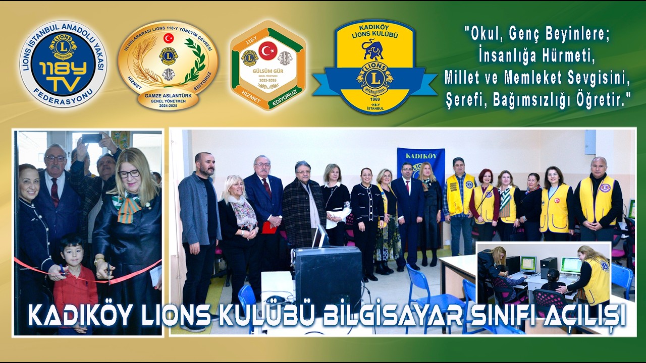 KADIKÖY LIONS KULÜBÜ BİLGİSAYAR SINIFI AÇILIŞI...! #lionsaçılış #lions118y #eğitim #lionstürkiye