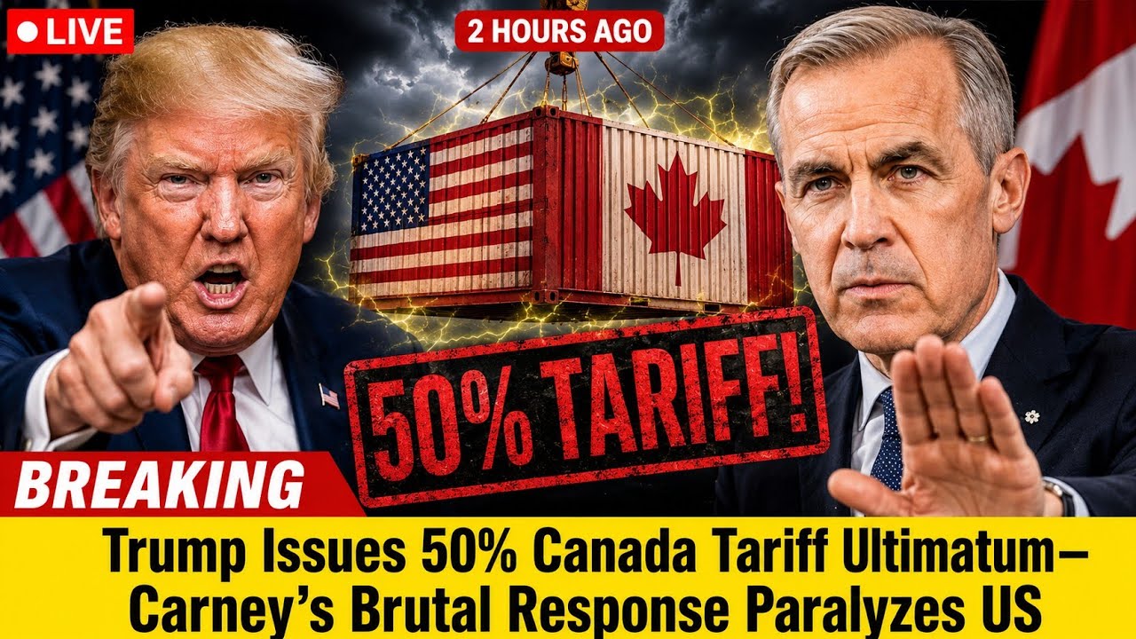 2 HOURS AGO: Trump Issues 50% Canada Tariff Ultimatum! Carney&rsquo;s Brutal Response Paralyzes US