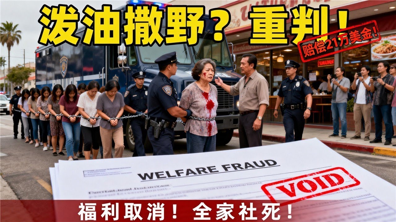 15个大妈组团“洗劫”洛杉矶餐厅！叫嚣“顾客是上帝”泼老板一身油！结局极度舒适：被控福利欺诈重罪，赔偿21万+全家社死！