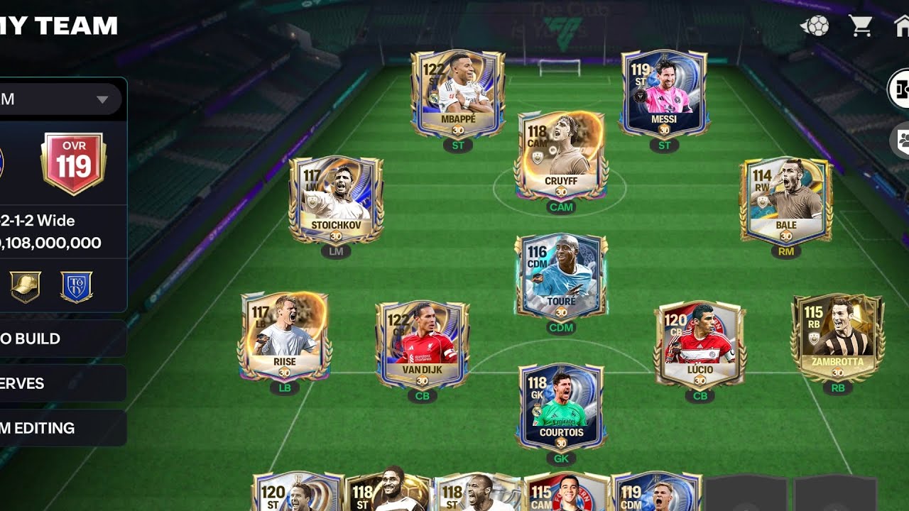 Latest update on my team as F2P ( 119 OVR step by step)