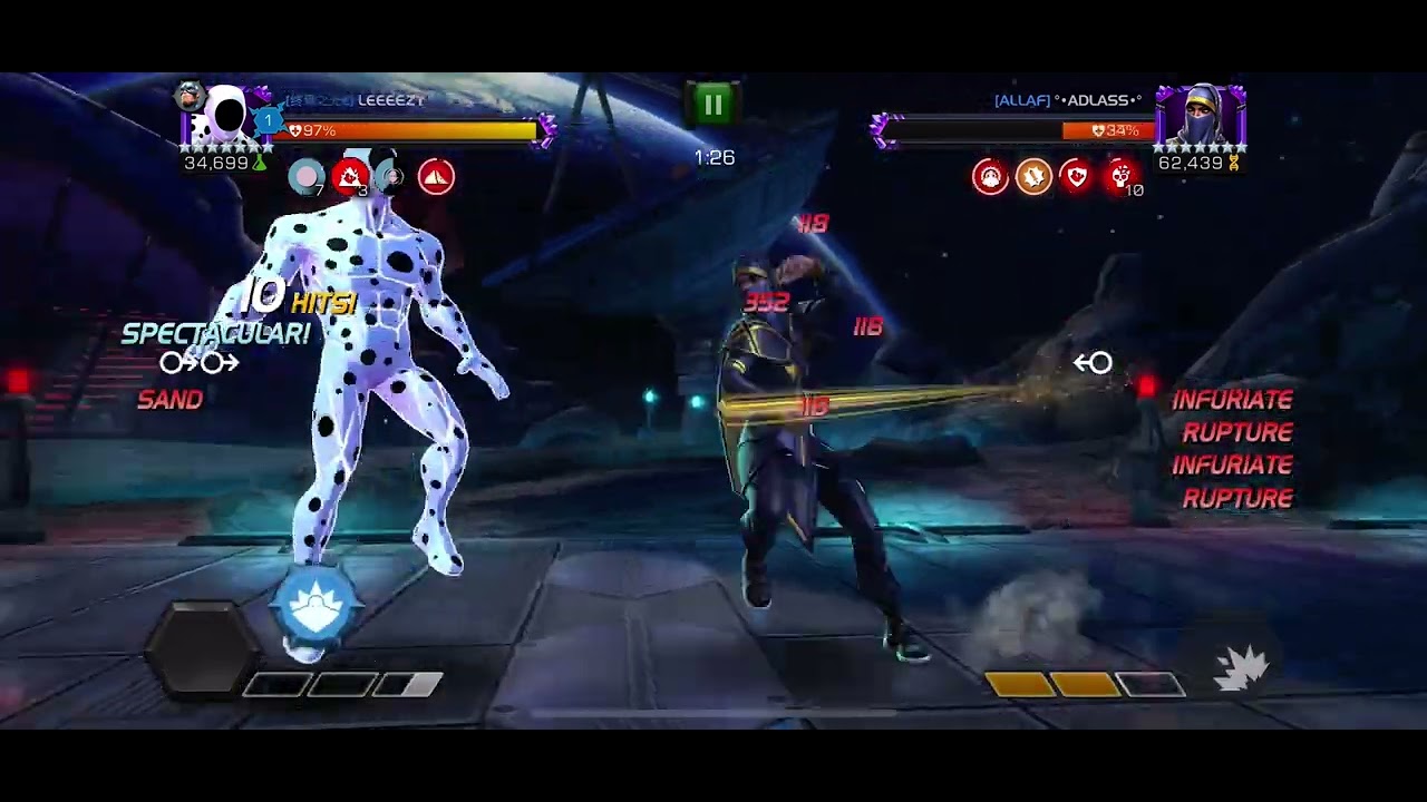 MCOC 7 star Rank 3 spot VS Dust battleground rich get richer meta