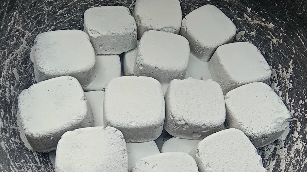Pure cement bars topped with white Cement super soft dusty silky Crumbling 😍|Satisfying video
