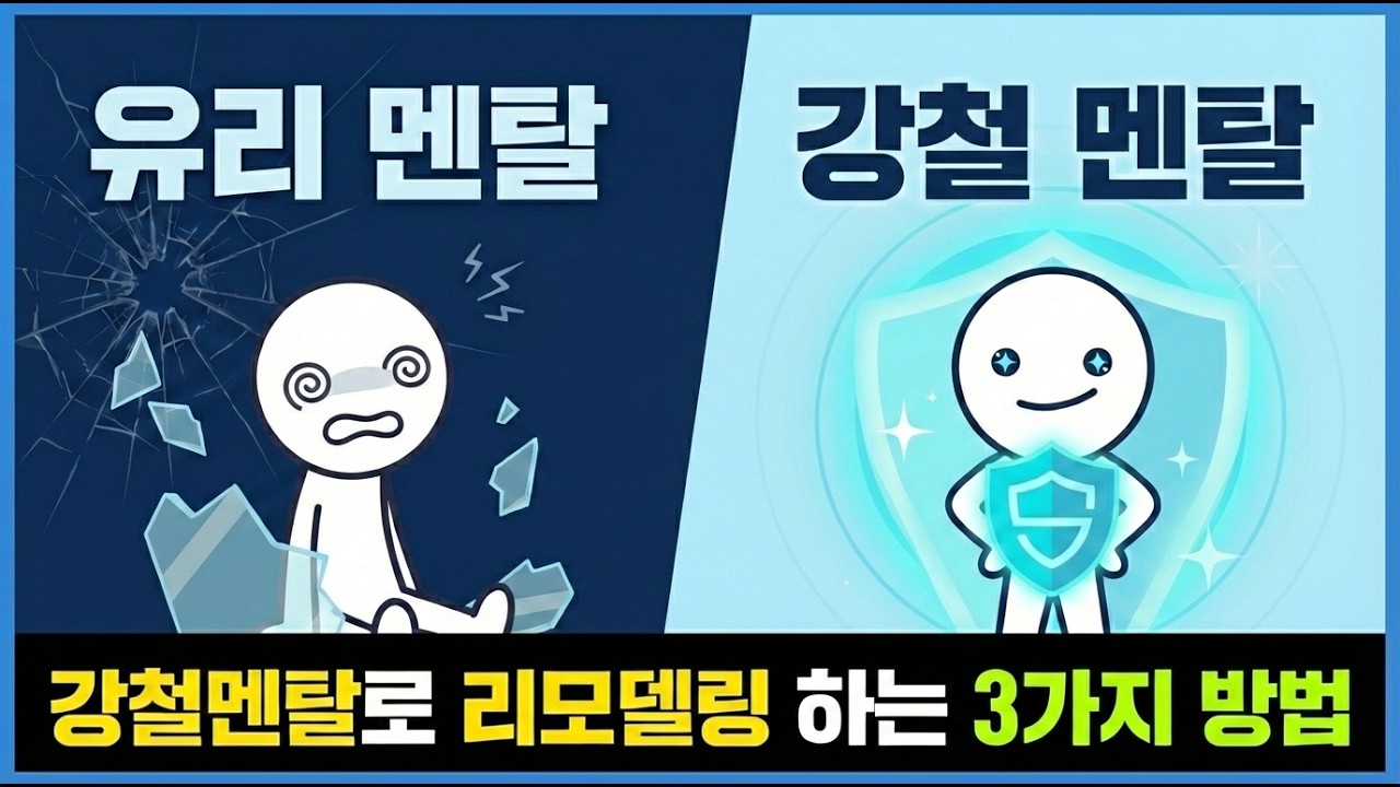 유리멘탈을 강철멘탈로 바꿀수 있어요. 강철멘탈로 바꾸는 3가지 방법